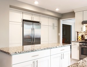 White cabinets for built in pantry kitchen in Rockville, MD 20850