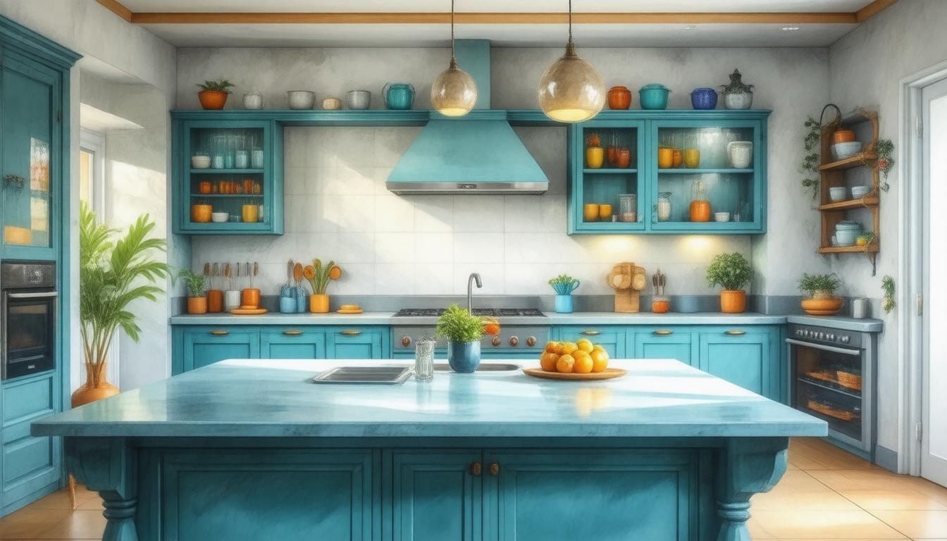 Turquoise Island: Adding Vibrancy to Your Kitchen